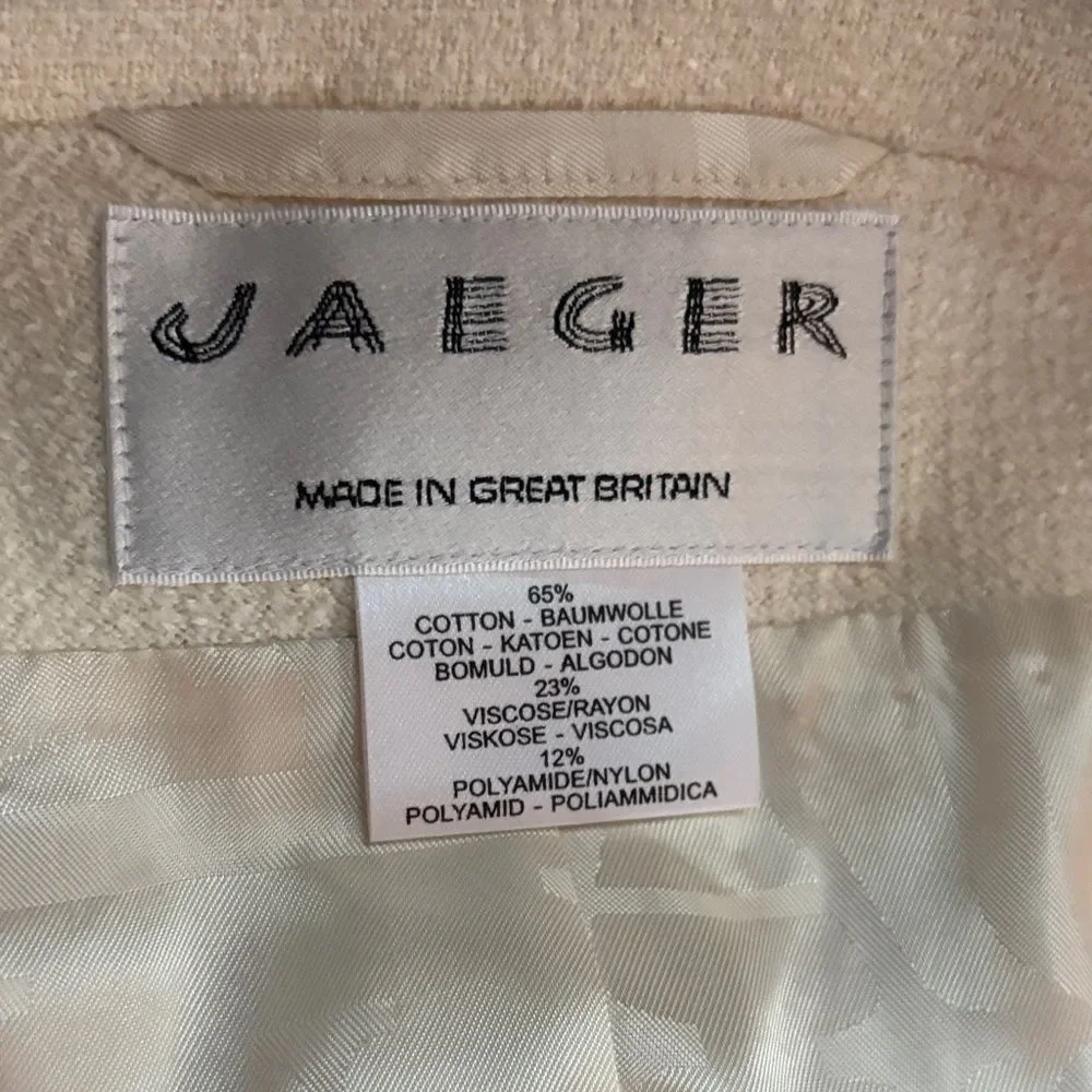 Jaeger Chic Cream Skirt and blazer and Tan Blazer Set